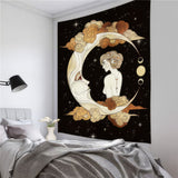 Tenture Murale Femme et Lune