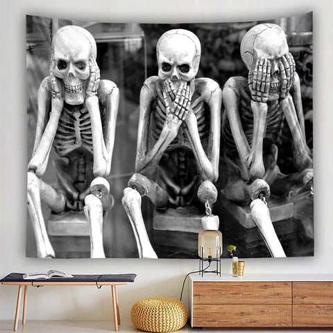 Tenture Murale Squelettes Humour