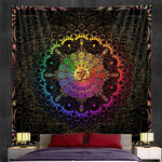 Tenture Murale Mandala Multicolore et Ohm