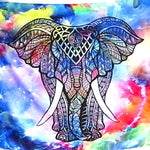 Tenture Murale Mandala Éléphant